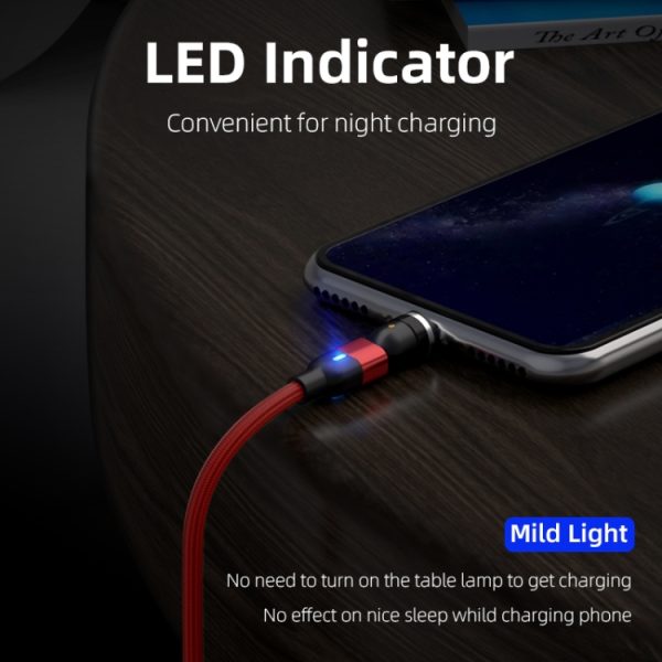 IP8G9684_B9.jpg 2m 3A Output USB to 8 Pin 540 Degree Rotating Magnetic Data Sync Charging Cable, 2m 8 Pin