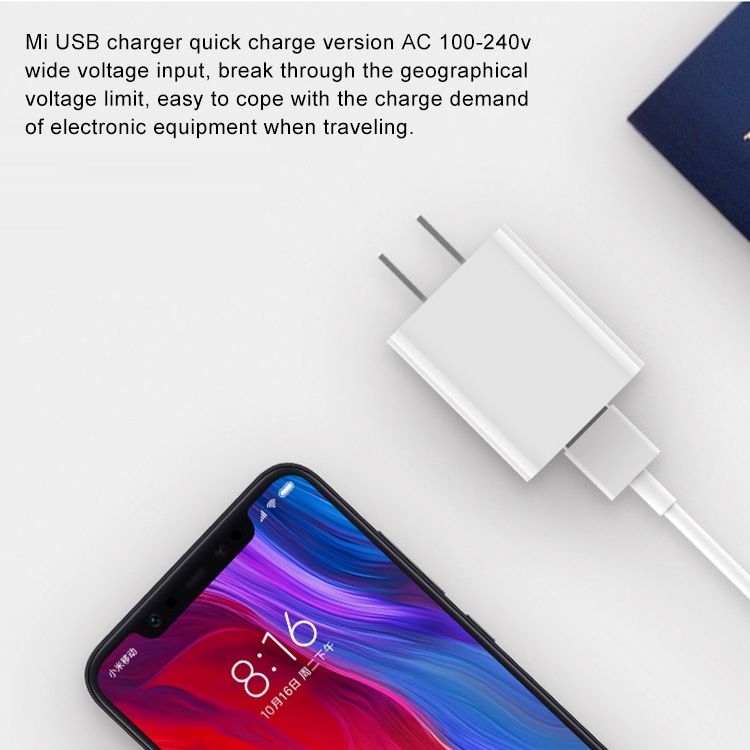 Original Xiaomi 18W Wall Charger Adapter Single Port USB Quick Charger, US Plug 7 Original Xiaomi 18W Wall Charger Adapter Single Port USB Quick Charger, US Plug - Image 7
