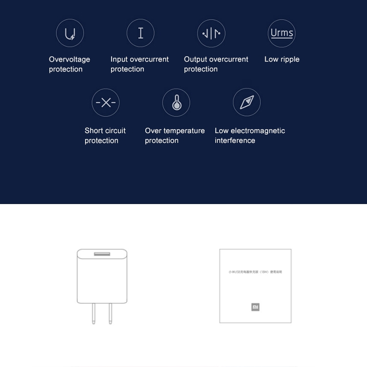 Original Xiaomi 18W Wall Charger Adapter Single Port USB Quick Charger, US Plug 10 Original Xiaomi 18W Wall Charger Adapter Single Port USB Quick Charger, US Plug - Image 10