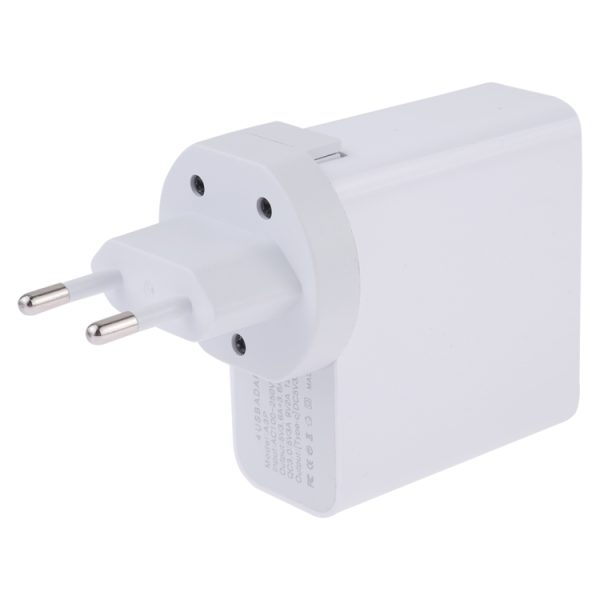 IPXS1125_2.jpg A3P 3A Max Output USB-C / Type-C + QC3.0 + Dual USB 4 Ports Wall Travel Charger, EU Plug