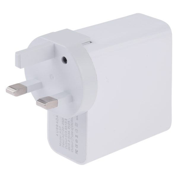 IPXS1127_2.jpg A3P 3A Max Output USB-C / Type-C + QC3.0 + Dual USB 4 Ports Wall Travel Charger, UK Plug