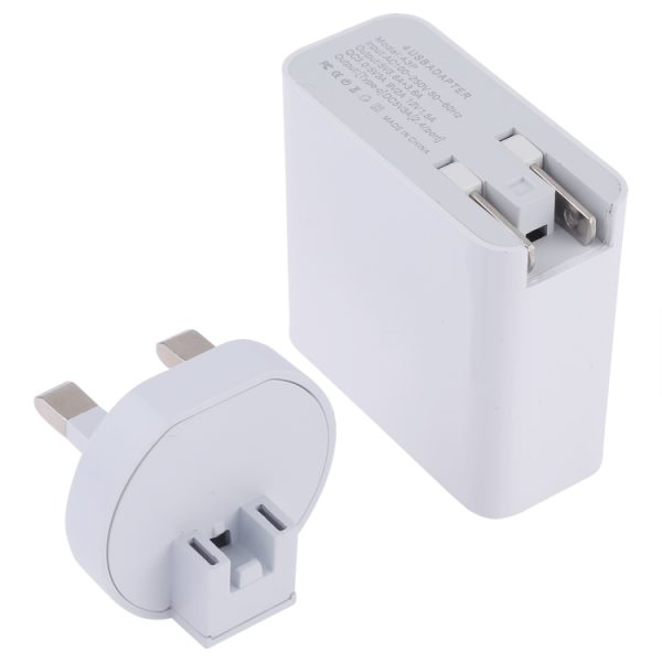 IPXS1127_3.jpg A3P 3A Max Output USB-C / Type-C + QC3.0 + Dual USB 4 Ports Wall Travel Charger, UK Plug