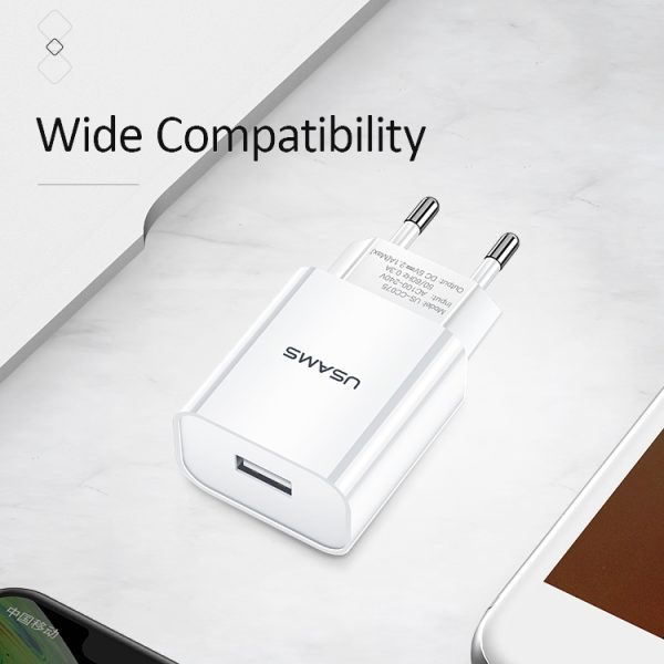 IPXS2144W_11.jpg USAMS US-CC075 T18 2.1A Single USB Travel Charger, EU Plug, EU Plug