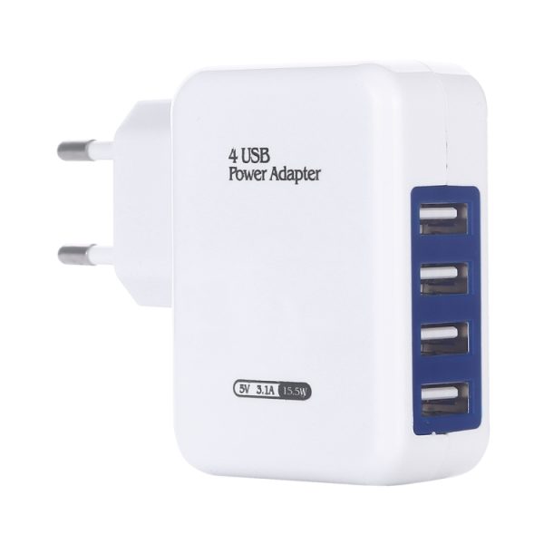 IPXS5603W_1.jpg HT-CD03 15.5W 5V 3.1A 4-Port USB Wall Charger Travel Charger, EU Plug, HT-CD03