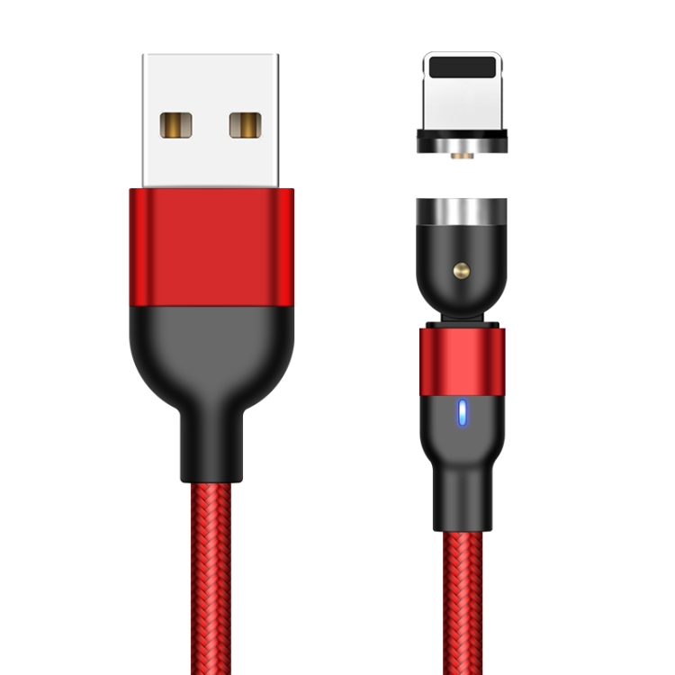 1m 2A Output USB to 8 Pin Nylon Braided Rotate Magnetic Charging Cable, 1m 8 Pin 2 1m 2A Output USB to 8 Pin Nylon Braided Rotate Magnetic Charging Cable, 1m 8 Pin - Image 2