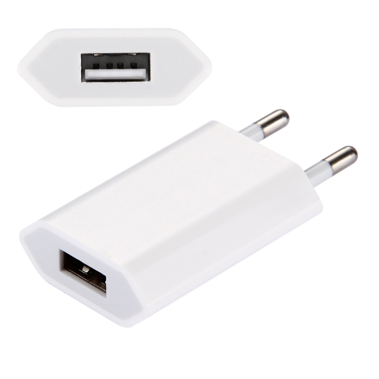 5V / 1A Single USB Port Charger Travel Charger, EU Plug(White) 1 5V / 1A Single USB Port Charger Travel Charger, EU Plug(White)