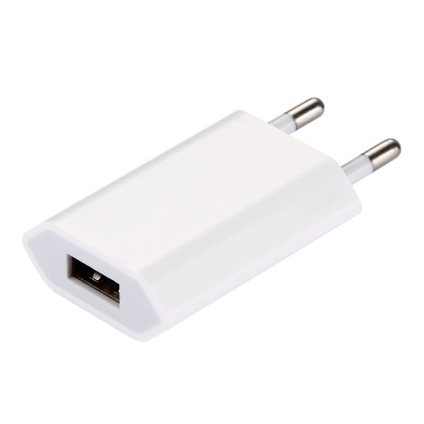 S-IP4G-0129_1.jpg 5V / 1A Single USB Port Charger Travel Charger, EU Plug(White)