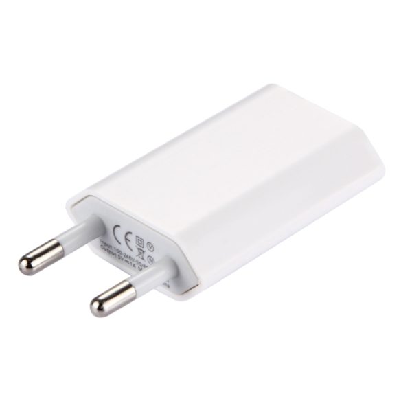 S-IP4G-0129_2.jpg 5V / 1A Single USB Port Charger Travel Charger, EU Plug(White)