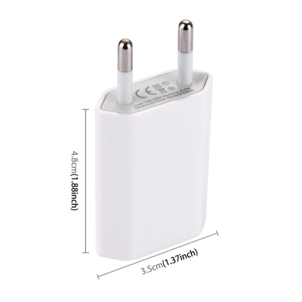 S-IP4G-0129_4.jpg 5V / 1A Single USB Port Charger Travel Charger, EU Plug(White)
