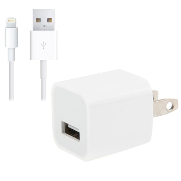 S-IP5G-8343B-1.jpg 2 in 1 5V 1A US Plug Travel Charger Adapter with 1m 8-pin Cable For iPhone