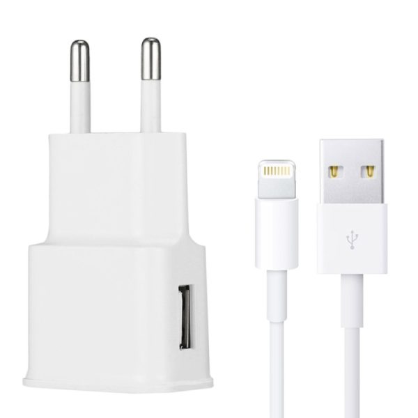 S-IP5G-8547.jpg Charger Sync Cable + EU Plug Travel Charger(White)