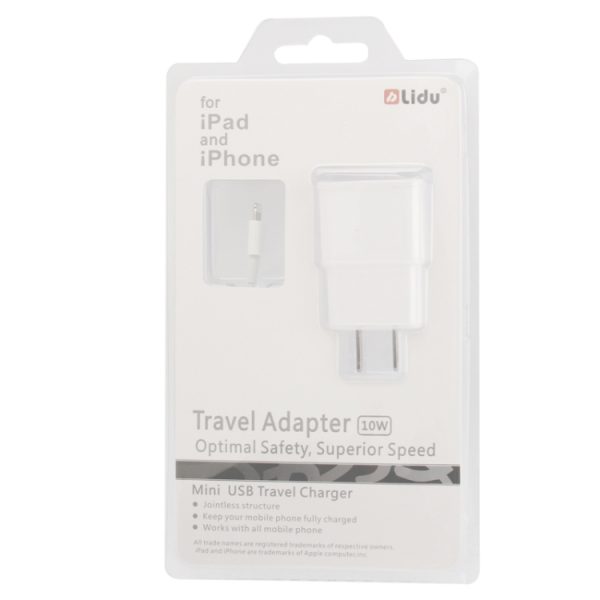 Charger Sync Cable + US Plug Travel Charger for iPad, iPhone, Galaxy, Huawei, Xiaomi, LG, HTC and Other Smart Phones, Rechargeable Devices(White)