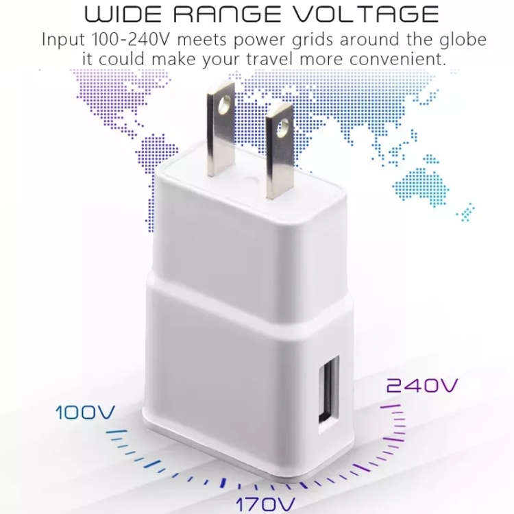 Charger Sync Cable + US Plug Travel Charger for iPad, iPhone, Galaxy, Huawei, Xiaomi, LG, HTC and Other Smart Phones, Rechargeable Devices(White) 4 Charger Sync Cable + US Plug Travel Charger for iPad, iPhone, Galaxy, Huawei, Xiaomi, LG, HTC and Other Smart Phones, Rechargeable Devices(White) - Image 4