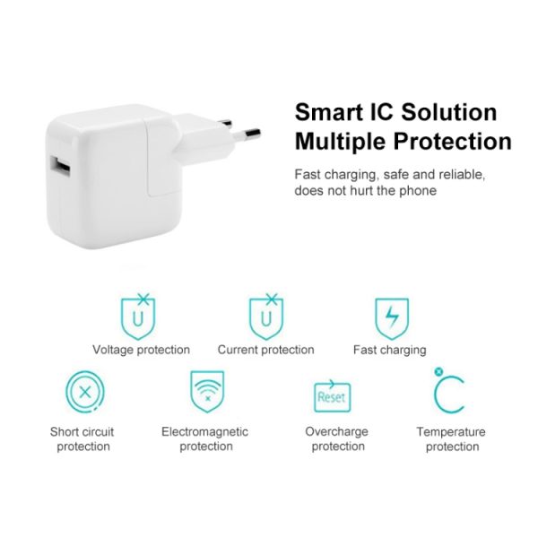 S-MIPAD-0115_4.jpg 5V 2A High Quality EU Plug USB Charger Adapter(White)