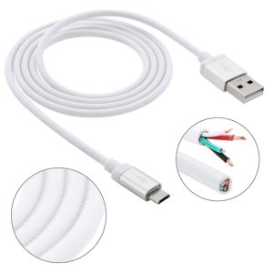 1m Net Style High Quality Metal Head Micro USB to USB Data / Charging Cable
