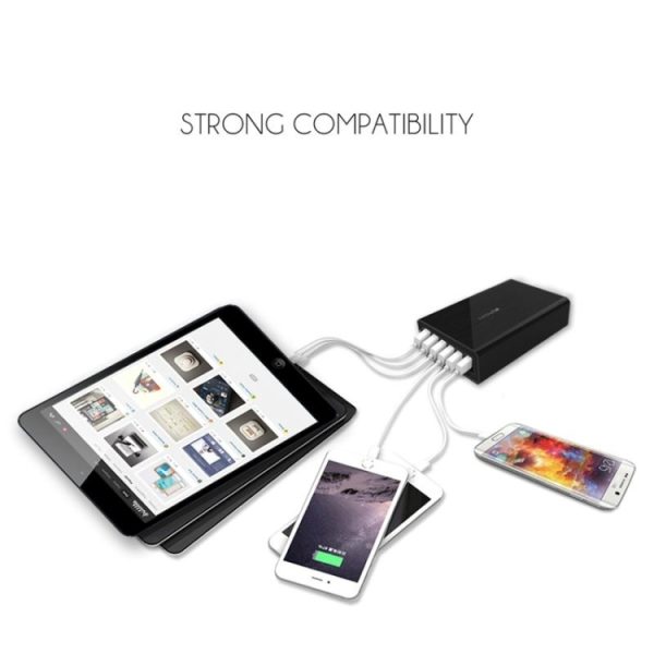 VEDFUN TurboCube D620 Six Ports Quick Charge 3.0 + SDDC Technology USB Charger, EU/US/UK Plug