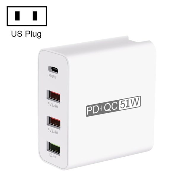 SAS5173.jpg WLX-A6 4 Ports Quick Charging USB Travel Charger Power Adapter, US Plug