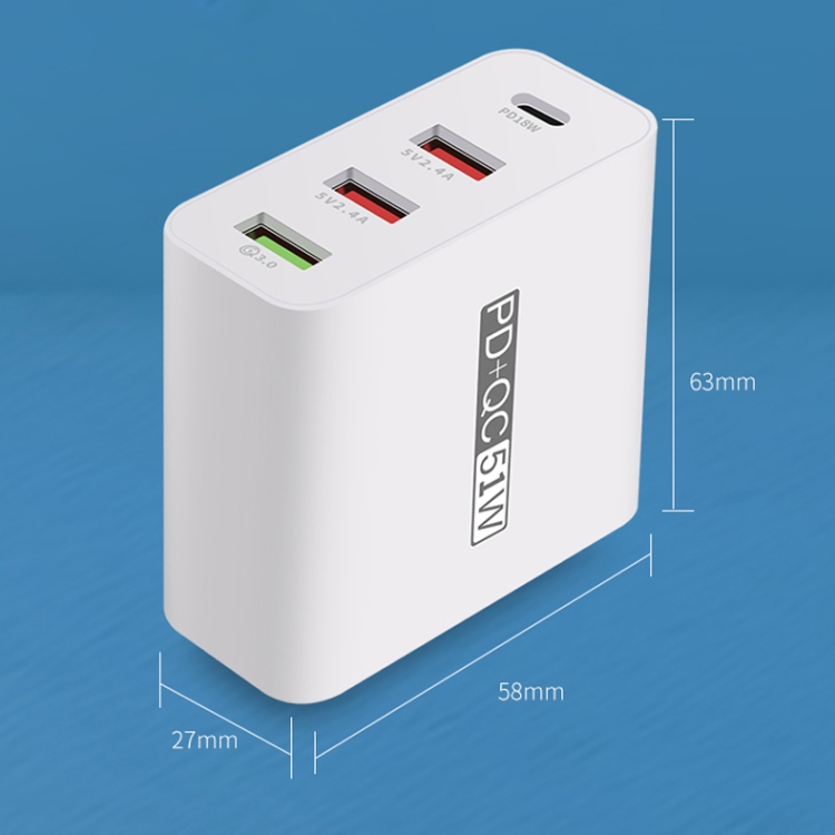 WLX-A6 4 Ports Quick Charging USB Travel Charger Power Adapter, AU Plug 8 WLX-A6 4 Ports Quick Charging USB Travel Charger Power Adapter, AU Plug - Image 8