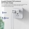 awei PD4 20W PD Type-C + QC 3.0 USB Interface Fast Charging Travel Charger with Data Cable, EU Plug