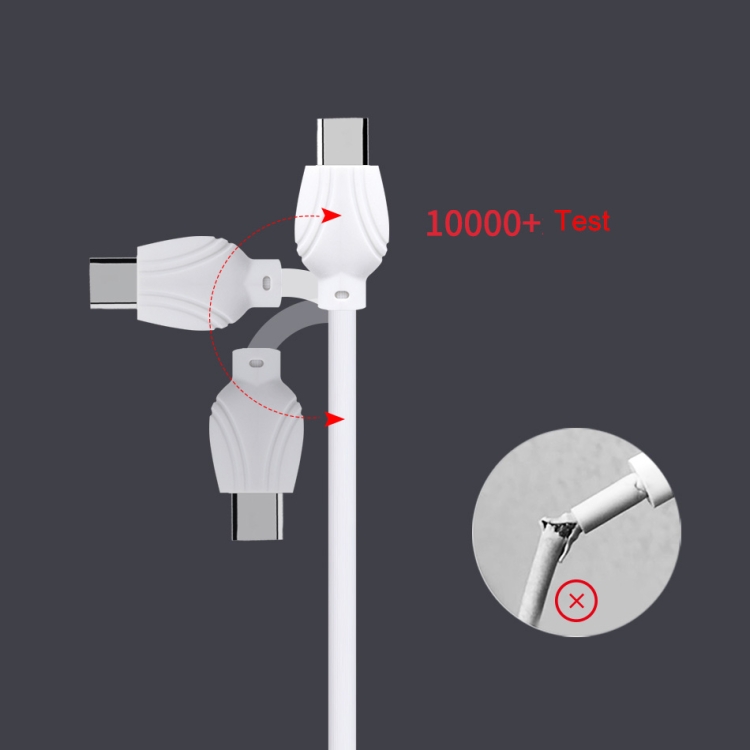 awei CL-62 2 in 1 2.5A USB-C / Type-C Charging + Transmission Aluminum Alloy Double-sided Insertion Data Cable, Length: 1m 4 awei CL-62 2 in 1 2.5A USB-C / Type-C Charging + Transmission Aluminum Alloy Double-sided Insertion Data Cable, Length: 1m - Image 4