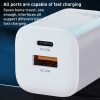 SAS8019W_5.jpg WK WP-U140 33W Power Series USB+USB-C/Type-C Fast Charger, Specifications: US Plug, 33W US Plug