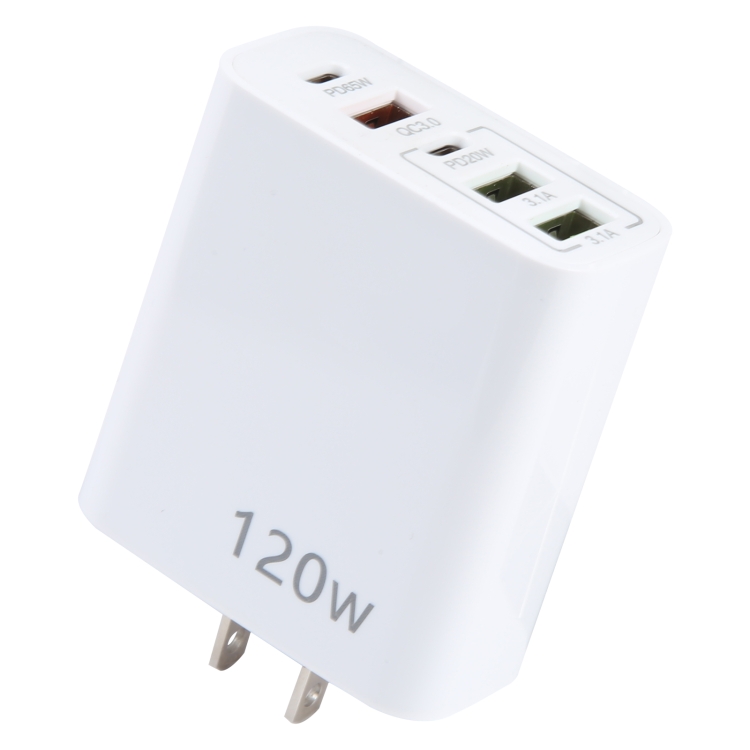 120W Dual PD Type-C + 3 x USB Multi Port Charger, US Plug 1 120W Dual PD Type-C + 3 x USB Multi Port Charger, US Plug