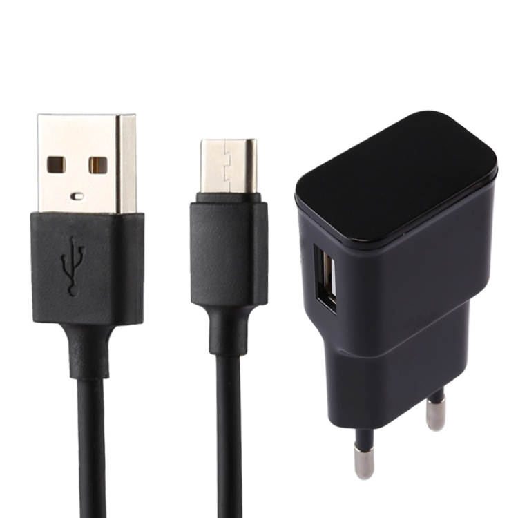 5V 2.1A Intelligent Identification USB Charger with 1m USB to USB-C / Type-C Charging Cable, EU Plug 1 5V 2.1A Intelligent Identification USB Charger with 1m USB to USB-C / Type-C Charging Cable, EU Plug
