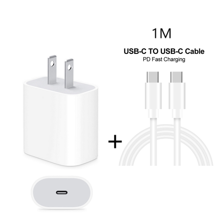 2 in 1 Single USB-C / Type-C Port Travel Charger + 3A PD 3.0 USB-C / Type-C to USB-C / Type-C Fast Charge Data Cable Set, Cable Length: 1m, 18W 1m 2 2 in 1 Single USB-C / Type-C Port Travel Charger + 3A PD 3.0 USB-C / Type-C to USB-C / Type-C Fast Charge Data Cable Set, Cable Length: 1m, 18W 1m - Image 2