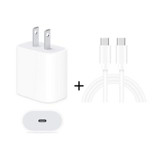 2 in 1 Single USB-C / Type-C Port Travel Charger + 3A PD 3.0 USB-C / Type-C to USB-C / Type-C Fast Charge Data Cable Set, Cable Length: 2m, 18W 2m