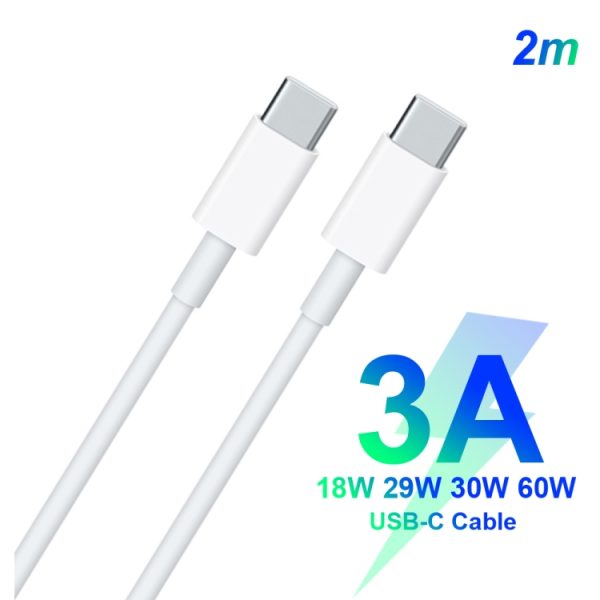 SYA001068001A_3.jpg 2 in 1 Single USB-C / Type-C Port Travel Charger + 3A PD 3.0 USB-C / Type-C to USB-C / Type-C Fast Charge Data Cable Set, Cable Length: 2m, 18W 2m