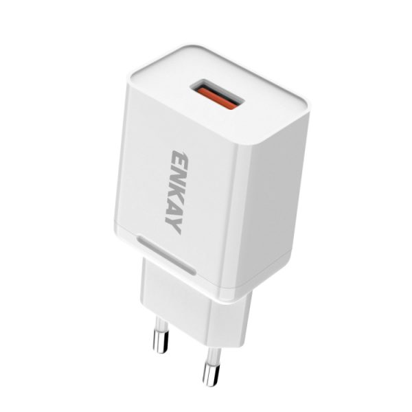 SYA0013708.jpg ENKAY Hat-Prince T033 18W USB QC 3.0 Fast Charging Travel Charger Power Adapter, EU Plug