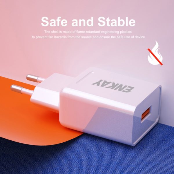 SYA0013708_2.jpg ENKAY Hat-Prince T033 18W USB QC 3.0 Fast Charging Travel Charger Power Adapter, EU Plug