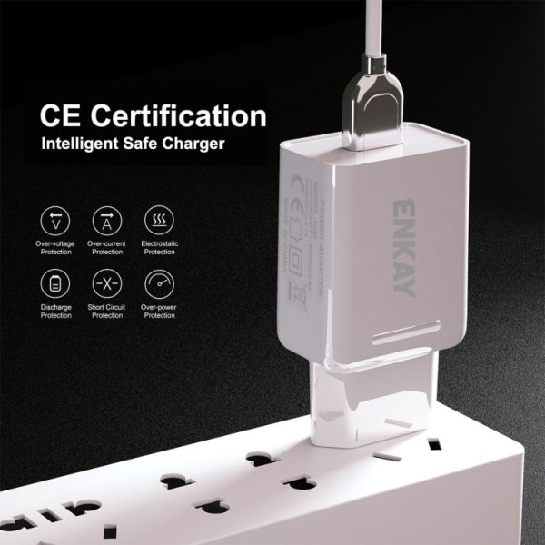 SYA0013708_3.jpg ENKAY Hat-Prince T033 18W USB QC 3.0 Fast Charging Travel Charger Power Adapter, EU Plug