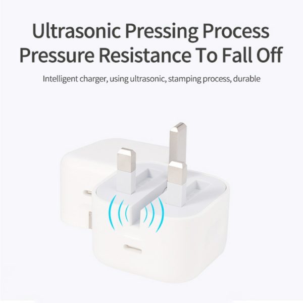 SYA0014294_6.jpg A2344 20W PD 3.0 Type-C / USB-C Folding Travel Charger + USB-C / Type-C to 8 Pin Fast Charging Data Cable Set, UK Plug, Length: 1m