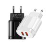 SYA001435101_B1.jpg Dual USB Portable Travel Charger + 1 Meter USB to 8 Pin Data Cable, EU Plug