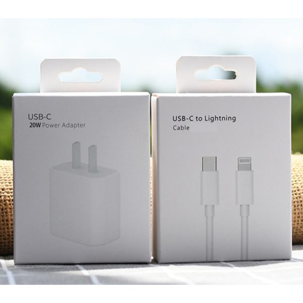 SYA001469501_B2.jpg PD 20W Single USB-C / Type-C Port Travel Charger + 3A PD3.0 USB-C / Type-C to 8 Pin Fast Charge Data Cable Set, US Plug, 20W US Plug + PD Cable 1.5m, 20W US Plug + PD Cable 2m