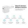 XJ-12W 12W USB Port Travel Charger for iPad Series / iPod Series / iPhone Series , EU Plug