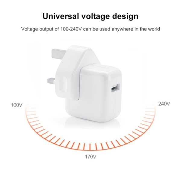 SYA0014885_4.jpg 12W USB Port Travel Charger for iPad Series / iPod Series / iPhone Series , UK Plug