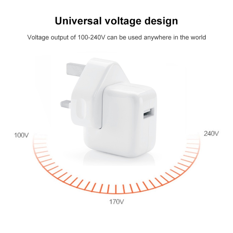12W USB Port Travel Charger for iPad Series / iPod Series / iPhone Series , UK Plug 5 12W USB Port Travel Charger for iPad Series / iPod Series / iPhone Series , UK Plug - Image 5