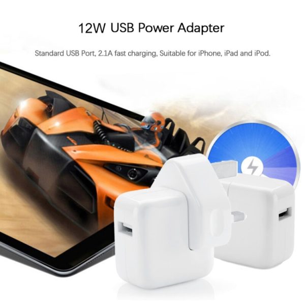 SYA0014885_5.jpg 12W USB Port Travel Charger for iPad Series / iPod Series / iPhone Series , UK Plug