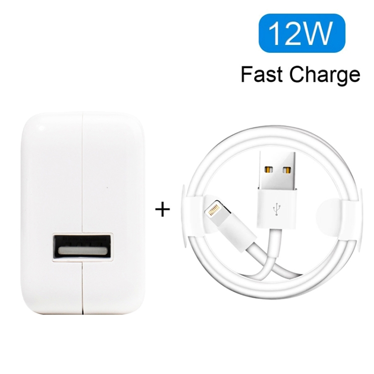 12W USB Charger + USB to 8 Pin Data Cable for iPad / iPhone / iPod Series, EU Plug 3 12W USB Charger + USB to 8 Pin Data Cable for iPad / iPhone / iPod Series, EU Plug - Image 3