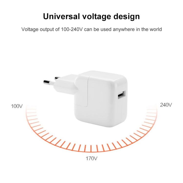 12W USB Charger + USB to 8 Pin Data Cable for iPad / iPhone / iPod Series, EU Plug 6 12W USB Charger + USB to 8 Pin Data Cable for iPad / iPhone / iPod Series, EU Plug - Image 6