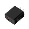 SYA001517701A-1.jpg TE-PD01 PD 20W + QC3.0 USB Dual Ports Quick Charger with Indicator Light, US Plug, US Plug