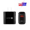 SYA001517701A_1.jpg TE-PD01 PD 20W + QC3.0 USB Dual Ports Quick Charger with Indicator Light, US Plug, US Plug