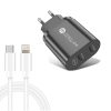 SYA001641801A-1.jpg 002 40W Dual Port PD / Type-C Fast Charger with USB-C to 8 Pin Data Cable, EU Plug, EU Plug + Type-C to 8 Pin Cable