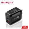 SYA001680701A_1.jpg PD25W USB-C / Type-C + QC3.0 USB Dual Ports Fast Charger, US Plug, US Plug