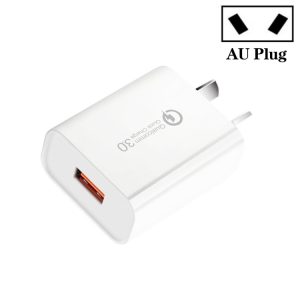 CA-25 QC3.0 USB 3A Fast Charger for Mobile Phone, AU Plug, AU Plug