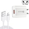 SYA001709201A-1.jpg CA-25 QC3.0 USB 3A Fast Charger with USB to 8 Pin Data Cable, AU Plug, AU Plug + 8 Pin Cable