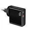 SYA001825201A_1.jpg PD-65W USB-C / Type-C + QC3. 0 USB Laptop Charging Adapter, EU Plug / US Plug, EU Plug / US Plug