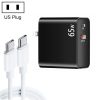 SYA001825501A-1.jpg PD-65W USB-C / Type-C + QC3. 0 USB Laptop Charging Adapter + 2m USB-C / Type-C to USB-C / Type-C Data Cable Set, US Plug, USB-C / Type-C Cable, US Plug